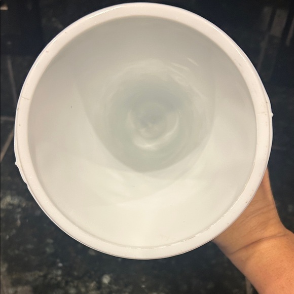 Vintage Indiana milk glass vase with Harvest Moon pattern. 10 inches tall 5 wide - Picture 2 of 4